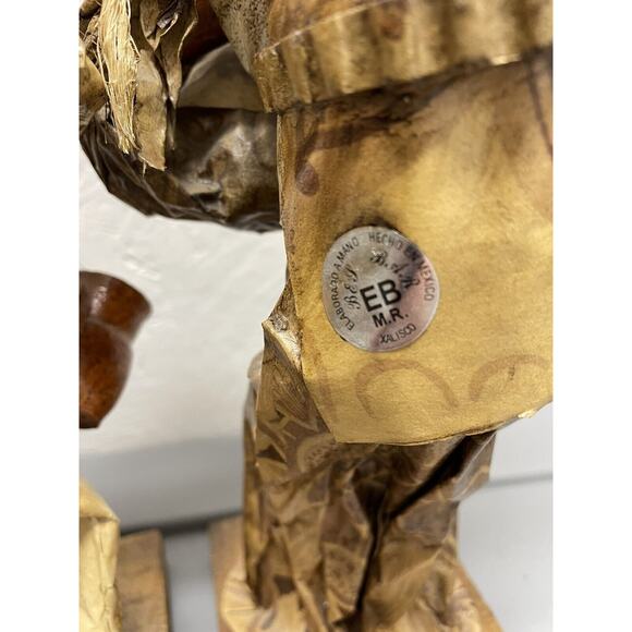 Vintage Paper Mache Mexican Folk Art Couple - Picture 8 of 8